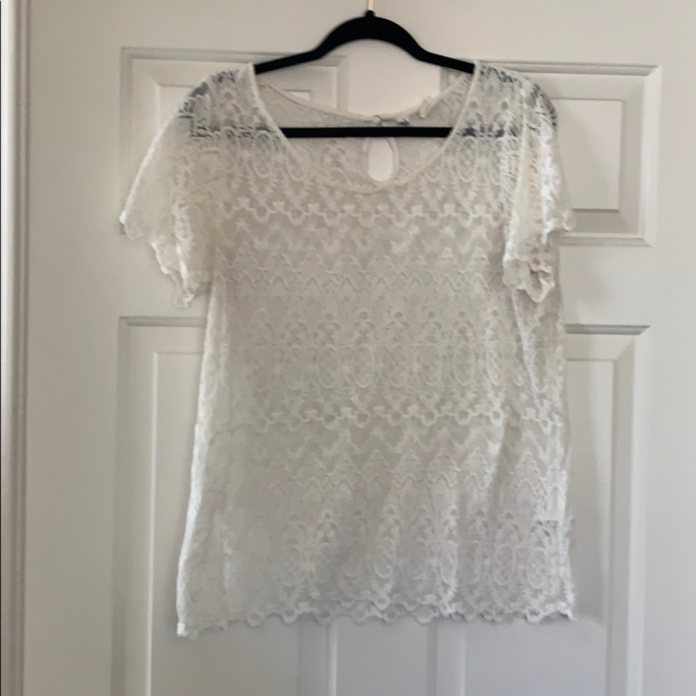 Sheer lace top